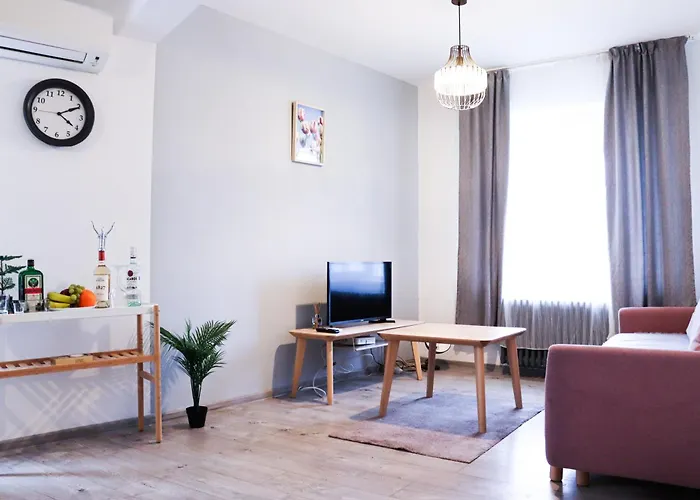 Scandinavian Style With Panoramic View Daire Bükreş